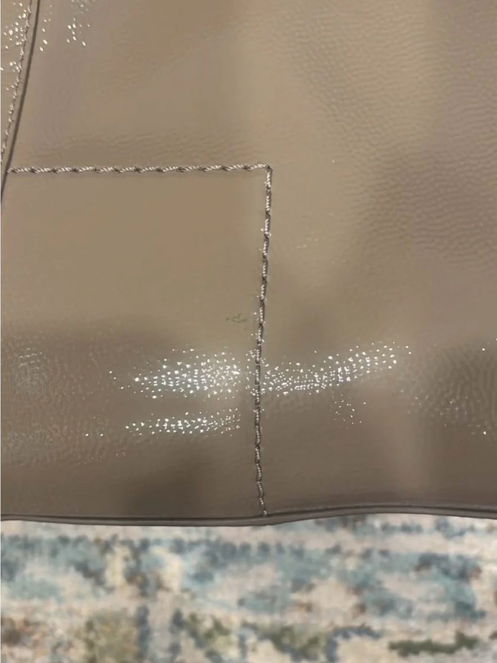 Tory Burch Taupe Leather Chain-Accent Shoulder Bag